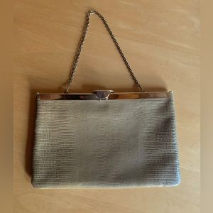 Vintage Faux Snakeskin Clutch